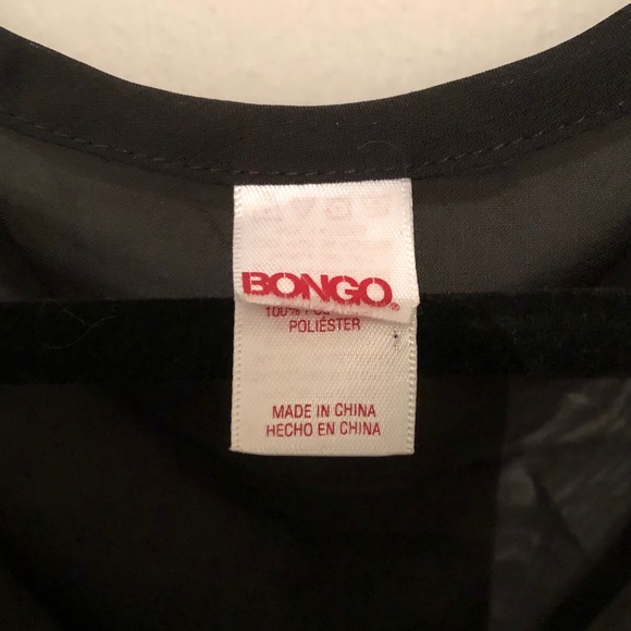 BONGO Black Sheer Top or Beach Coverup - Picture 3 of 4